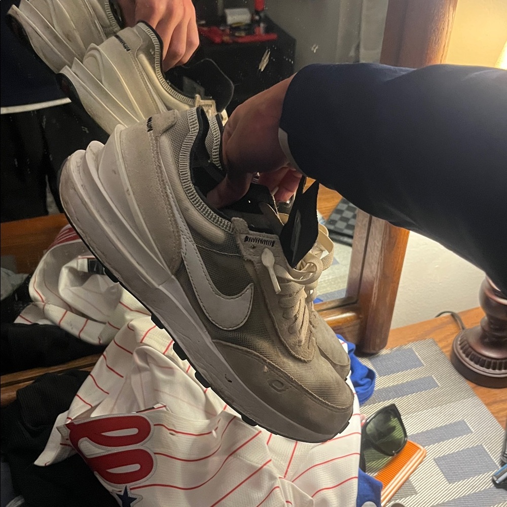 White and Gray Sneakers